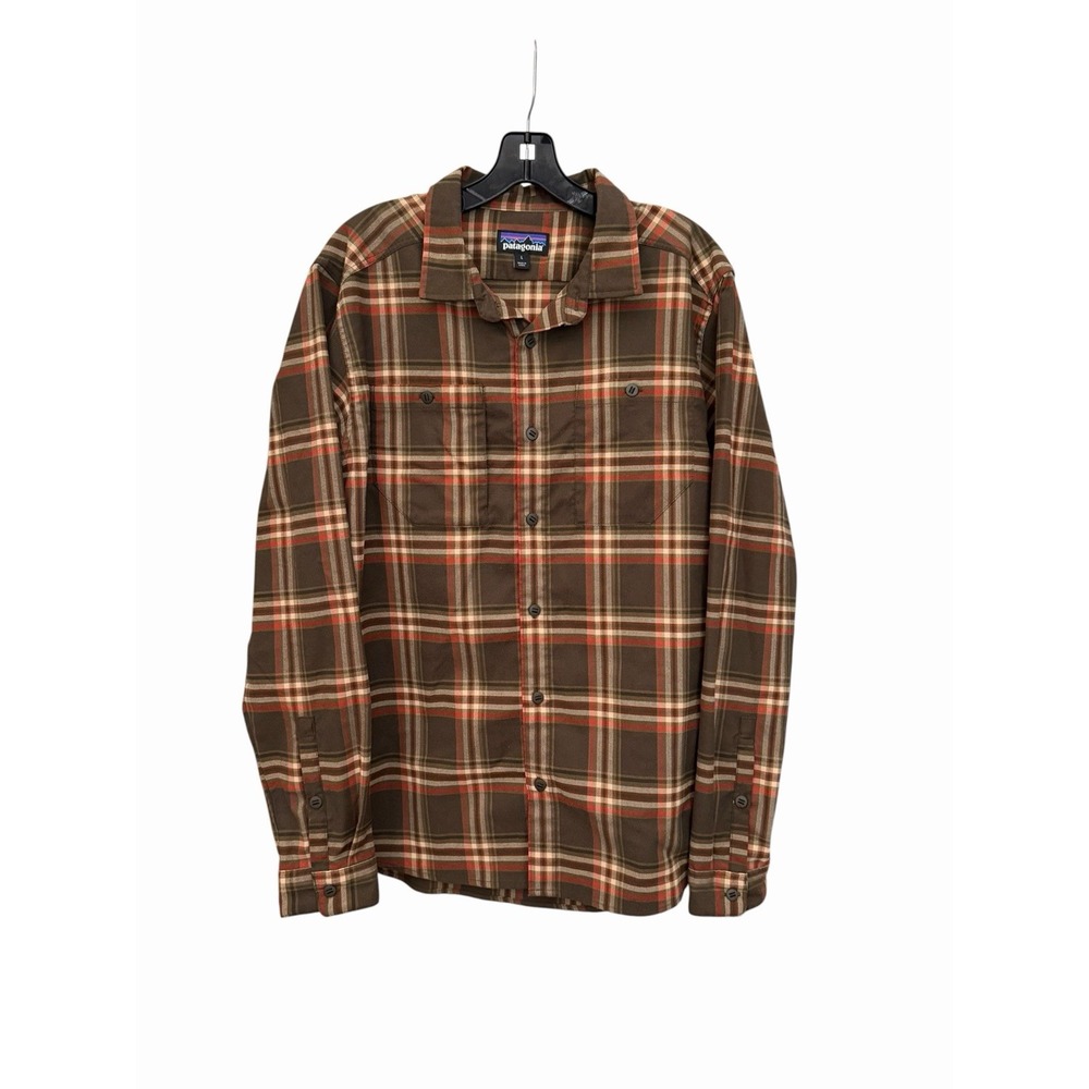 Patagonia Shirt Men's Size Large Plaid Rugged Button Down Outdoor Hiking #KKK2-3